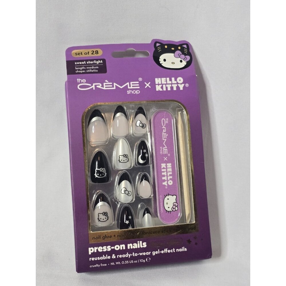 The Creme Shop x Sanrio Hello Kitty Halloween Press On Nails Sweet Starlight Boo